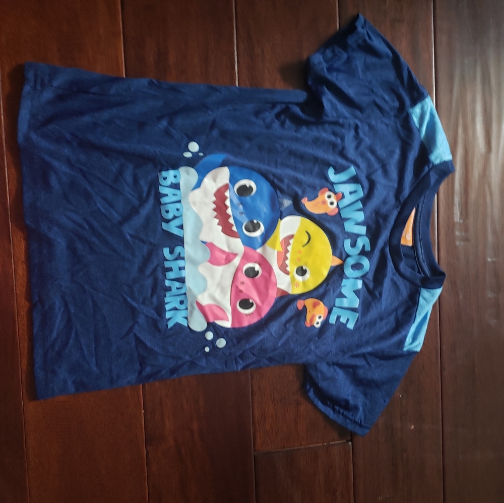 Boys Blue Jawsome Baby Shark Tee